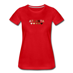 Atl Hearts Women’s Premium T-Shirt - red