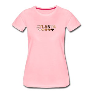 Atl Hearts Women’s Premium T-Shirt - pink