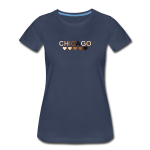 Chi Hearts Women’s Premium T-Shirt - navy