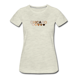 Chi Hearts Women’s Premium T-Shirt - heather oatmeal