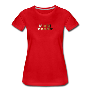 Miami Hearts Women’s Premium T-Shirt - red