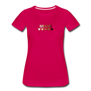 Miami Hearts Women’s Premium T-Shirt - dark pink