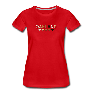 Oakland Hearts Women’s Premium T-Shirt - red