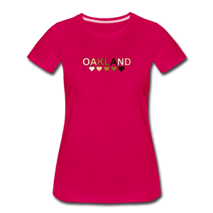 Oakland Hearts Women’s Premium T-Shirt - dark pink