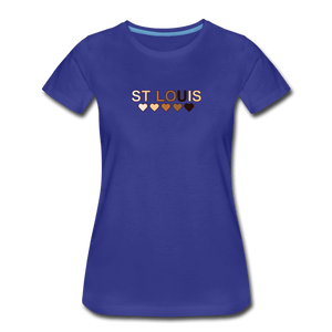 St Louis Hearts Women’s Premium T-Shirt - royal blue