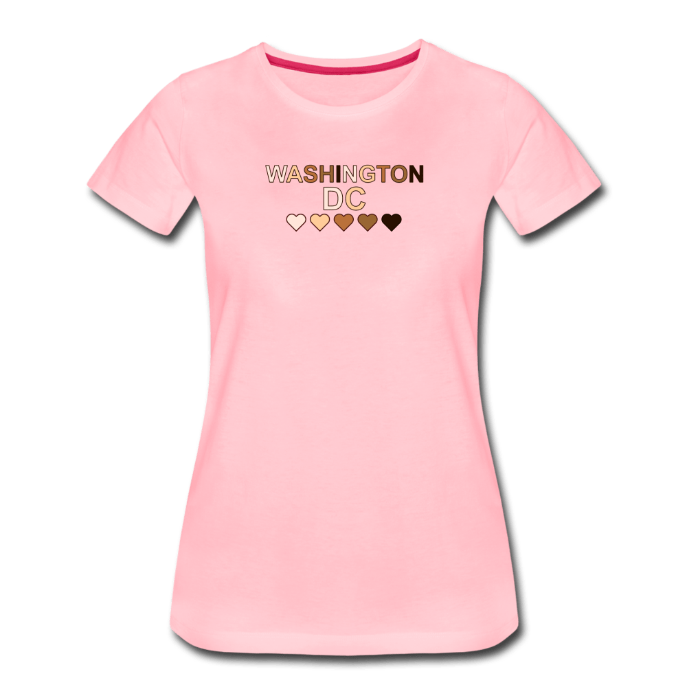 DC Hearts Women’s Premium T-Shirt - pink
