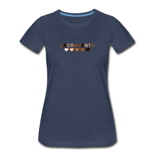 Sac Hearts Women’s Premium T-Shirt - navy