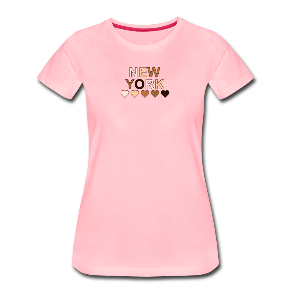 NYC Hearts Women’s Premium T-Shirt - heather gray