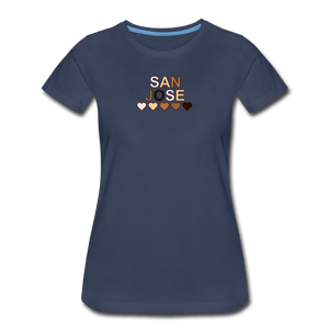 SJ Hearts Women’s Premium T-Shirt - navy
