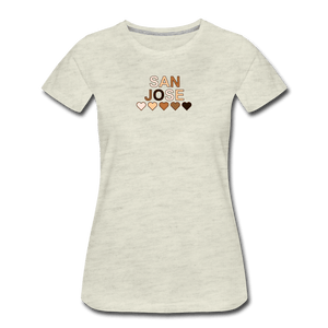 SJ Hearts Women’s Premium T-Shirt - heather oatmeal