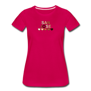 SJ Hearts Women’s Premium T-Shirt - dark pink