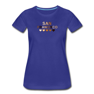 SF Hearts Women’s Premium T-Shirt - royal blue