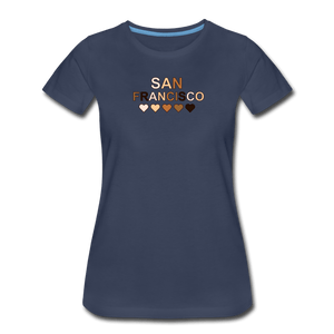 SF Hearts Women’s Premium T-Shirt - navy