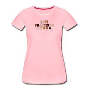 SF Hearts Women’s Premium T-Shirt - pink
