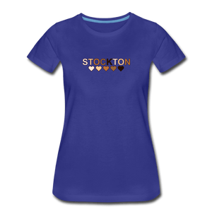 Stockton Hearts Women’s Premium T-Shirt - royal blue
