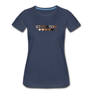 Stockton Hearts Women’s Premium T-Shirt - navy