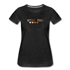 Stockton Hearts Women’s Premium T-Shirt - charcoal gray