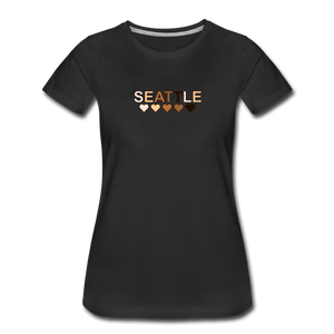 Seattle Hearts Women’s Premium T-Shirt - black
