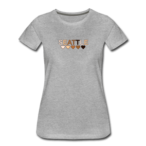 Seattle Hearts Women’s Premium T-Shirt - heather gray