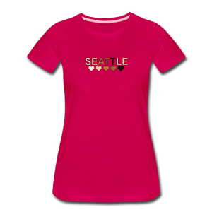 Seattle Hearts Women’s Premium T-Shirt - dark pink