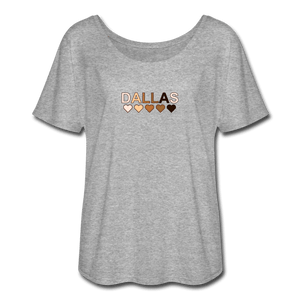 Dallas Hearts Women’s Flowy T-Shirt - heather gray