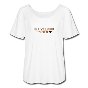 Cleveland Hearts Women’s Flowy T-Shirt - white