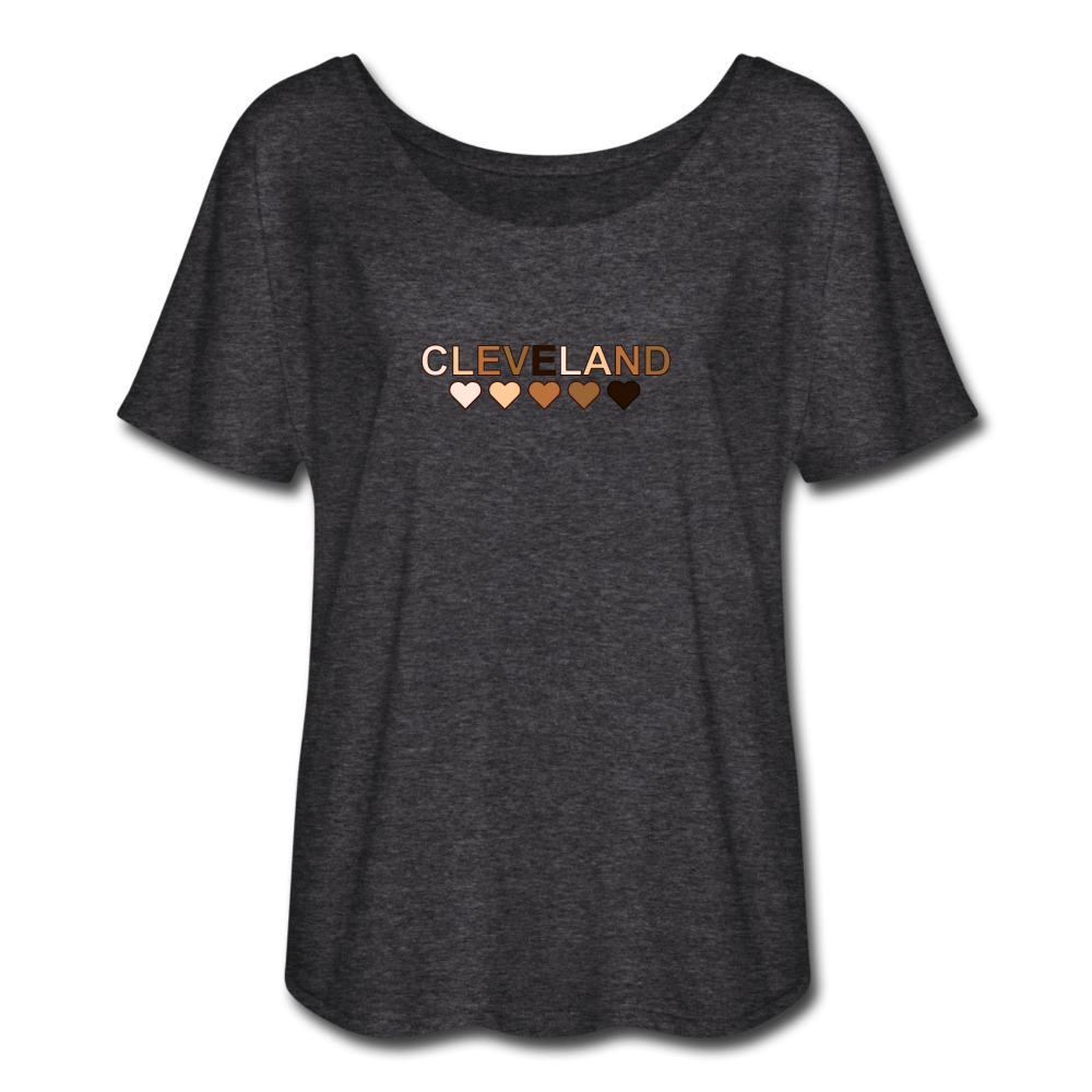 Cleveland Hearts Women’s Flowy T-Shirt - charcoal gray