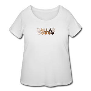 Dallas Hearts Women’s Curvy T-Shirt - white