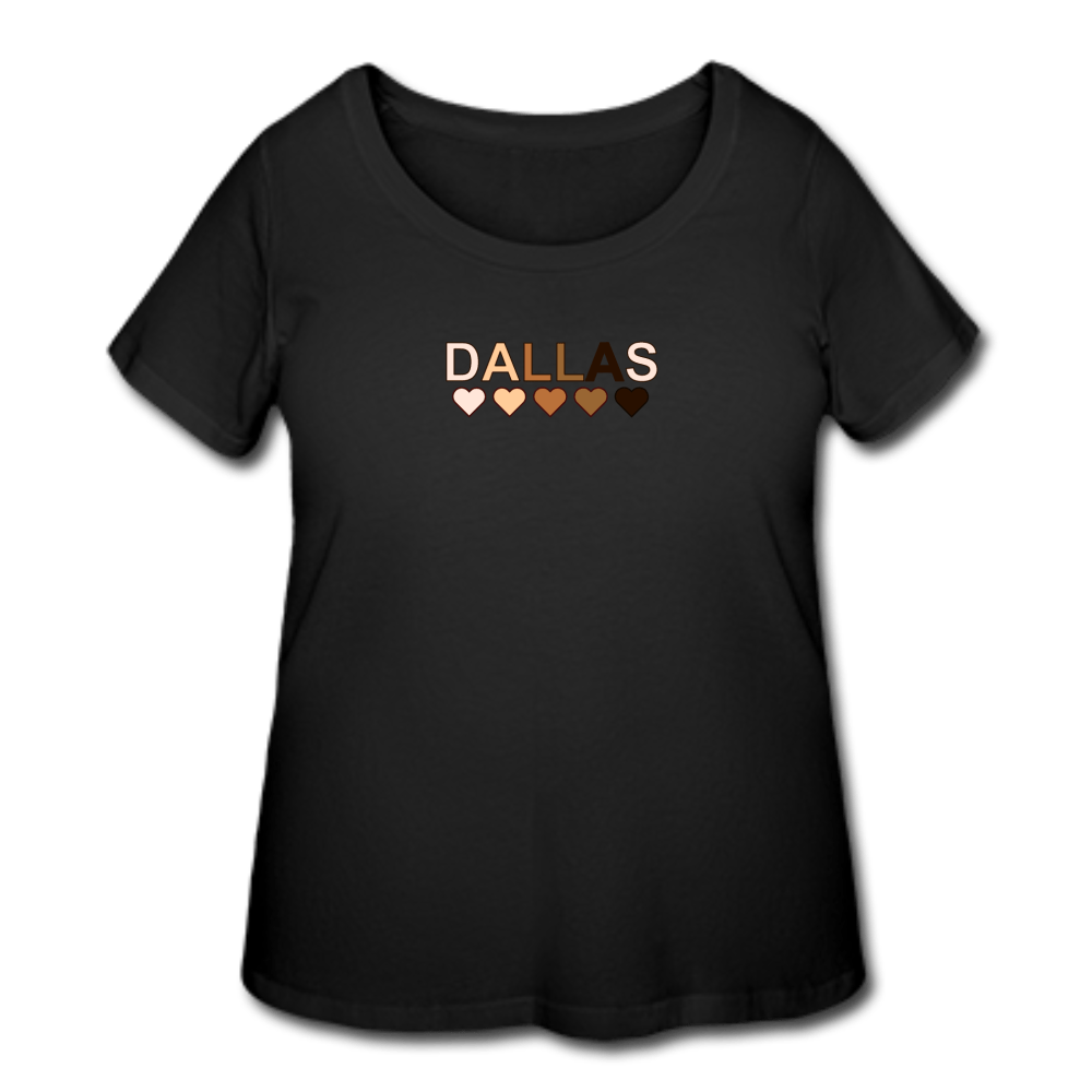 Dallas Hearts Women’s Curvy T-Shirt - black