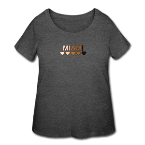 Miami Hearts Women’s Curvy T-Shirt - deep heather