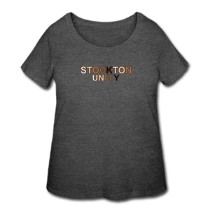 Stockton Unity Women’s Curvy T-Shirt - deep heather