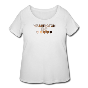 DC Hearts Women’s Curvy T-Shirt - white