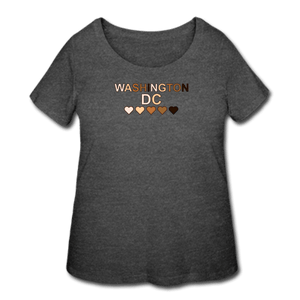 DC Hearts Women’s Curvy T-Shirt - deep heather