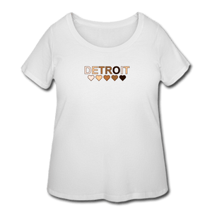 Detroit Hearts Women’s Curvy T-Shirt - white