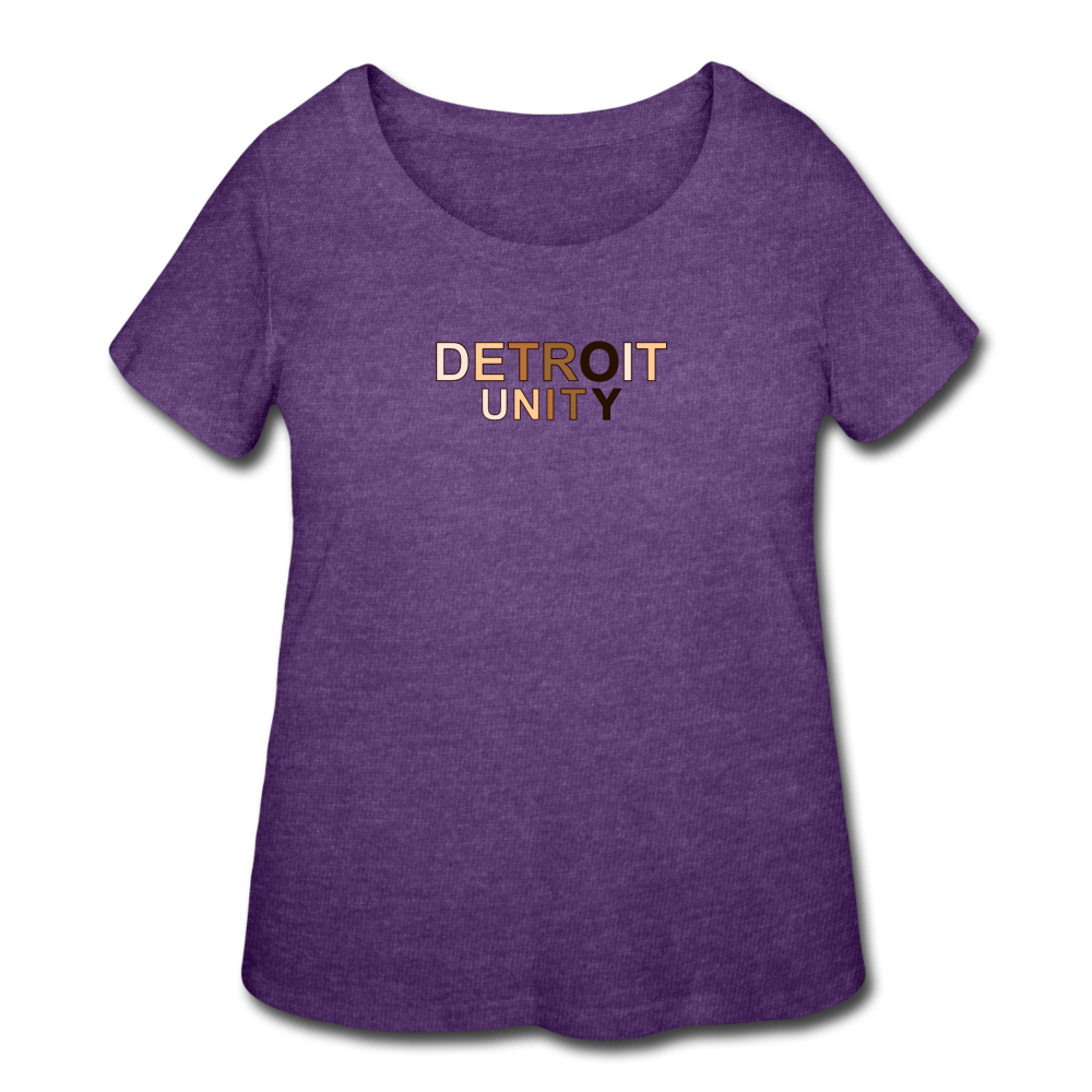 Detroit Unity Women’s Curvy T-Shirt - heather purple