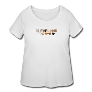 Cleveland Hearts Women’s Curvy T-Shirt - white