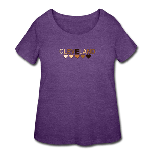 Cleveland Hearts Women’s Curvy T-Shirt - heather purple