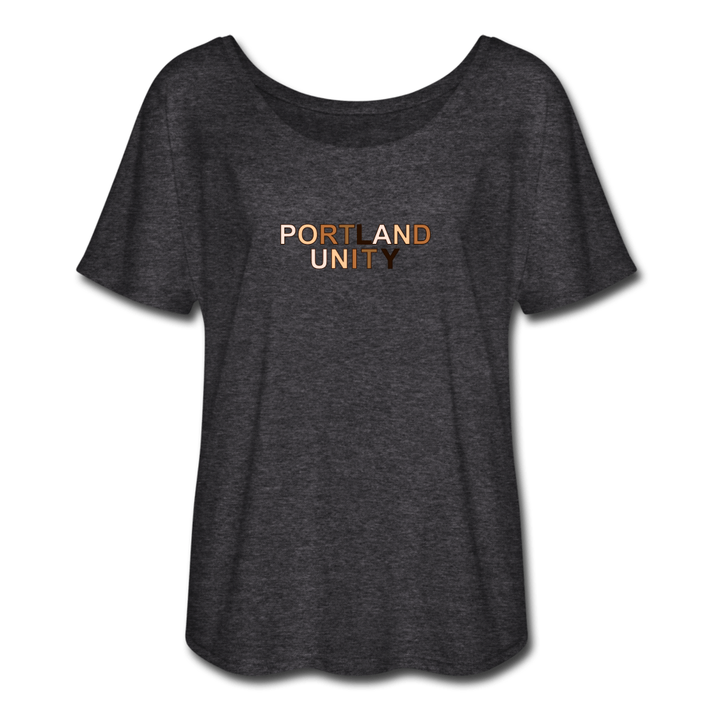 Portland Unity Women’s Flowy T-Shirt - charcoal gray