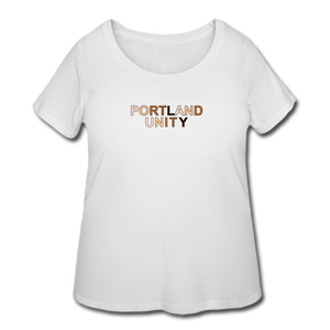 Portland Unity Women’s Curvy T-Shirt - white