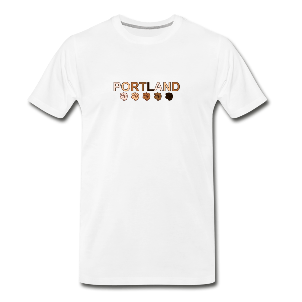 Portland Fist Men's Premium T-Shirt - white