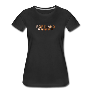Portland Hearts Women’s Premium T-Shirt - black