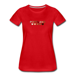 Portland Hearts Women’s Premium T-Shirt - red