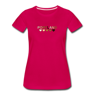Portland Hearts Women’s Premium T-Shirt - dark pink