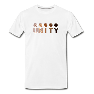 Unity Fist Men's Premium T-Shirt - white