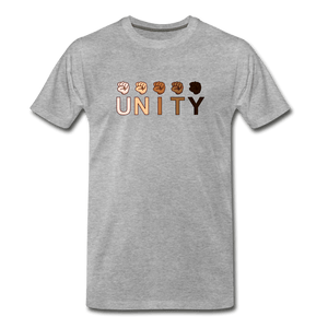 Unity Fist Men's Premium T-Shirt - heather gray