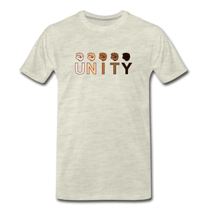 Unity Fist Men's Premium T-Shirt - heather oatmeal