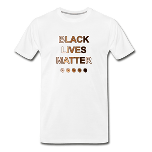U BLM Men's Premium T-Shirt - white