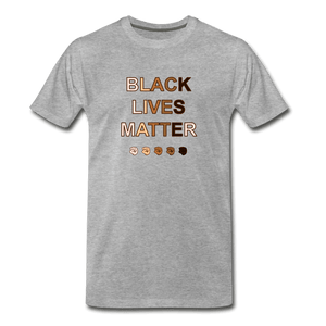 U BLM Men's Premium T-Shirt - heather gray