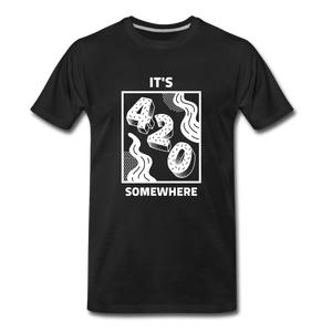 420 Somewhere Men's Premium T-Shirt - Fitted Clothing Company