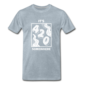 420 Somewhere Men's Premium T-Shirt - Fitted Clothing Company